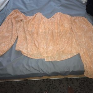 Off the shoulder flowy blouse